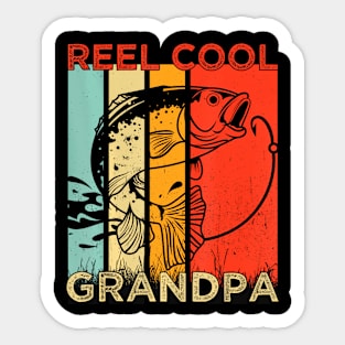 Reel Cool Grandpa Father's Day Grandfather Fishing Sticker